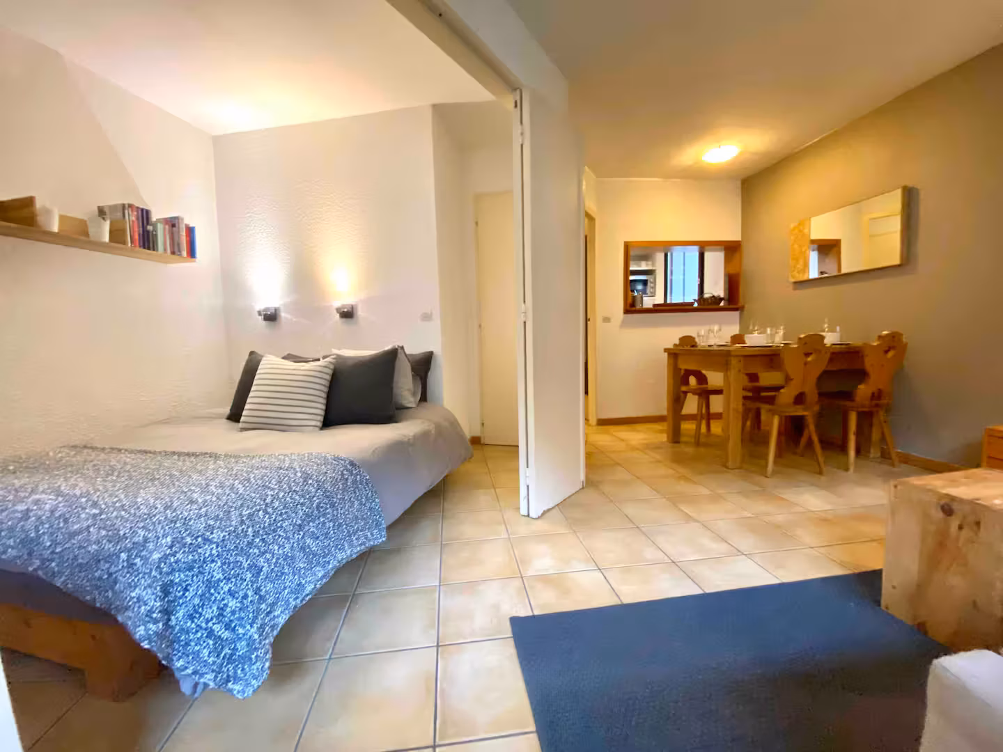Bedroom and dining area